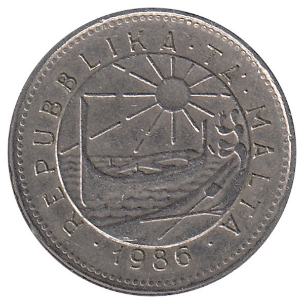 Мальта 5 центов 1986 год