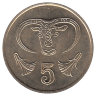 Кипр 5 центов 1987 год (UNC)