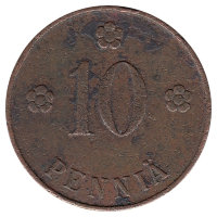 Финляндия 10 пенни 1928 год