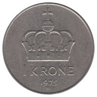 Норвегия 1 крона 1975 год