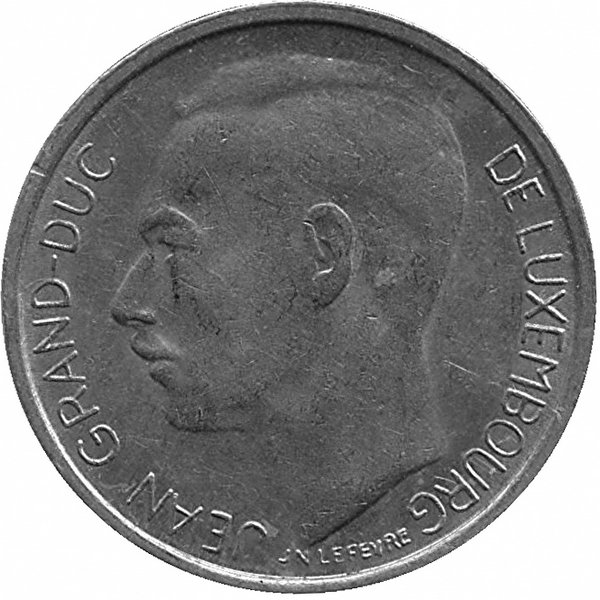 Люксембург 1 франк 1976 год