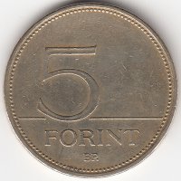 Венгрия 5 форинтов 1993 год