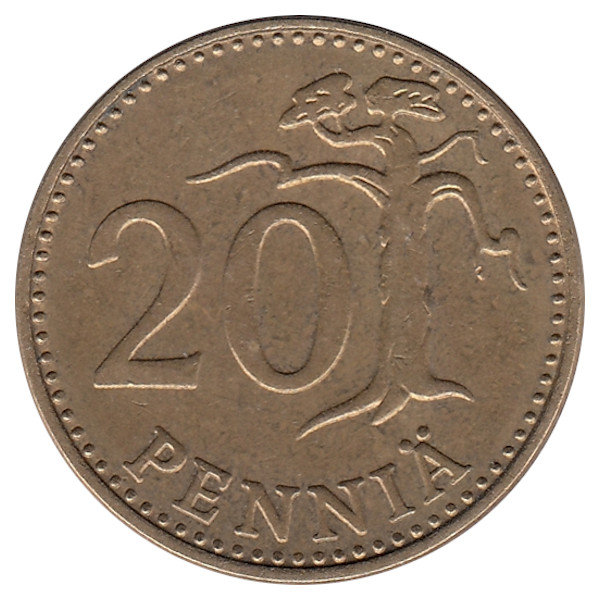 Финляндия 20 пенни 1983 год "N"