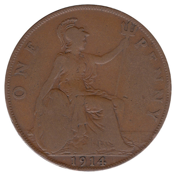 Великобритания 1 пенни 1914 год