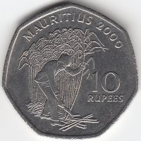 Маврикий 10 рупий 2000 год
