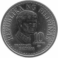 Филиппины 10 сентимо 1982 год (BSR)