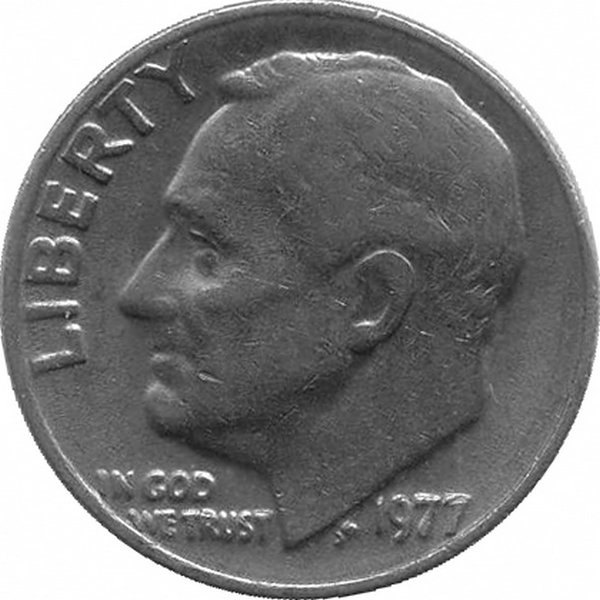США 10 центов 1977 год