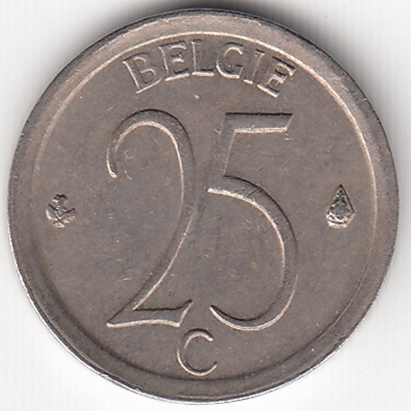 Бельгия (Belgie) 25 сантимов 1968 год