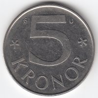 Швеция 5 крон 1982 год