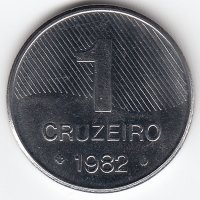Бразилия 1 крузейро 1982 год