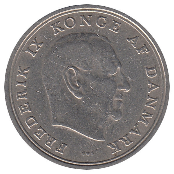 Дания 1 крона 1969 год