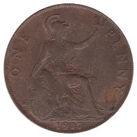 Великобритания 1 пенни 1917 год