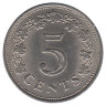 Мальта 5 центов 1976 год