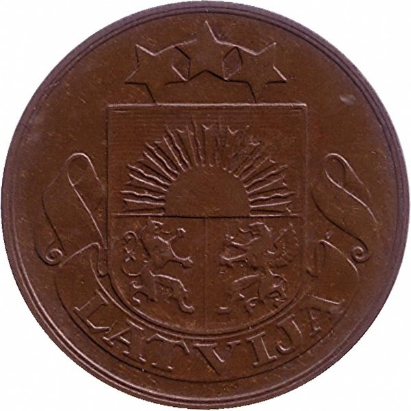 Латвия 2 сантима 1932 год