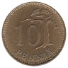 Финляндия 10 пенни 1967 год