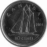 Канада 10 центов 2014 год