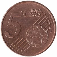 Греция 5 евроцентов 2018 год