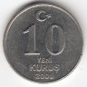 Турция 10 новых курушей 2006 год