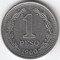 Аргентина 1 песо 1960 год