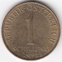 Австрия 1 шиллинг 1991 год