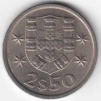 Португалия 2,5 эскудо 1971 год