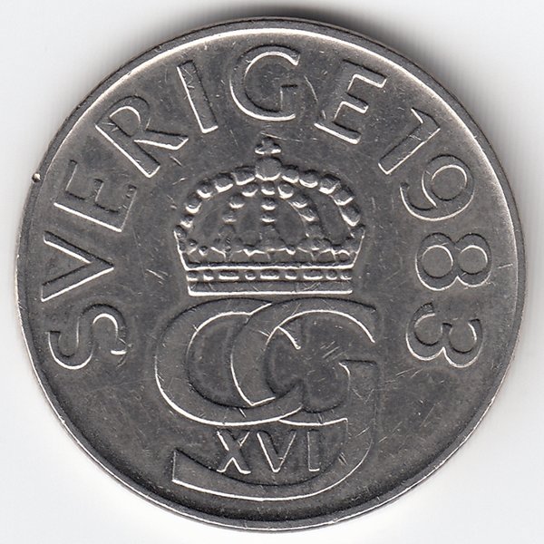 Швеция 5 крон 1983 год