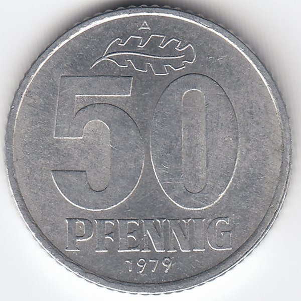 ГДР 50 пфеннигов 1979 год