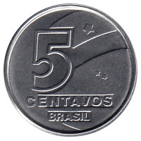 Бразилия 5 сентаво 1989 год (UNC)