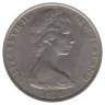Новая Зеландия 10 центов 1975 год