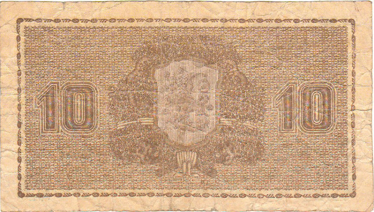 Банкнота 10 марок 1939 г. Финляндия