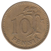 Финляндия 10 пенни 1969 год