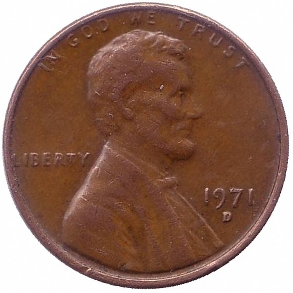 США 1 цент 1971 год (D)