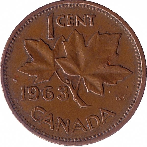 Канада 1 цент 1963 год