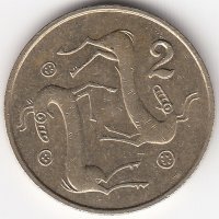 Кипр 2 цента 1983 год