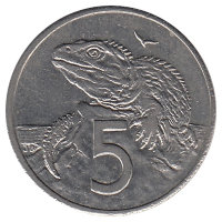 Новая Зеландия 5 центов 1987 год 