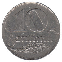 Латвия 10 сантимов 1922 год