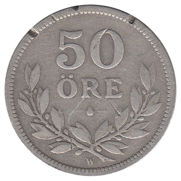 Швеция 50 эре 1912 год