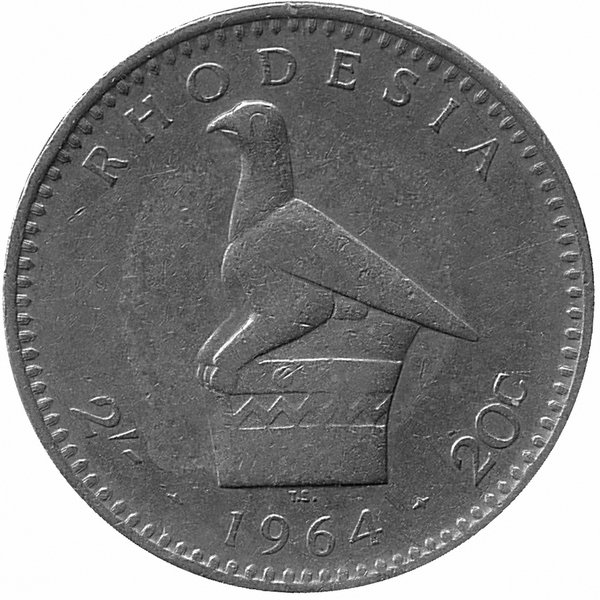 Родезия 2 шиллинга – 20 центов 1964 год