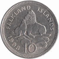 Фолклендские острова 10 пенсов 1998 год