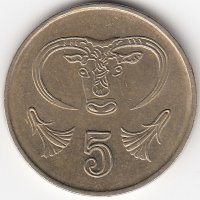 Кипр 5 центов 1987 год