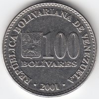 Венесуэла 100 боливаров 2001 год