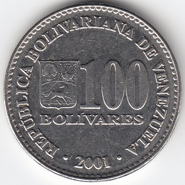Венесуэла 100 боливаров 2001 год