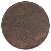 Великобритания 1 пенни 1928 год