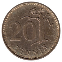 Финляндия 20 пенни 1967 год