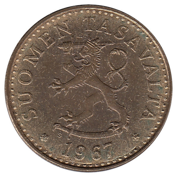 Финляндия 20 пенни 1967 год