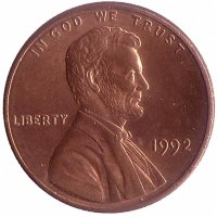 США 1 цент 1992 год