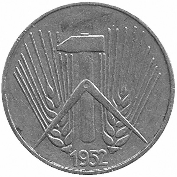 ГДР 1 пфенниг 1952 год (E)