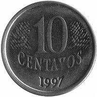 Бразилия 10 сентаво 1997 год