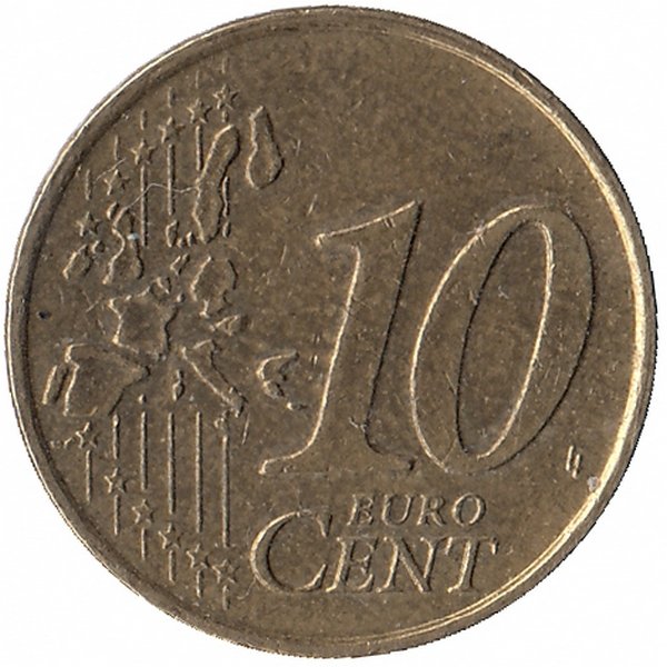 Люксембург 10 евроцентов 2004 год