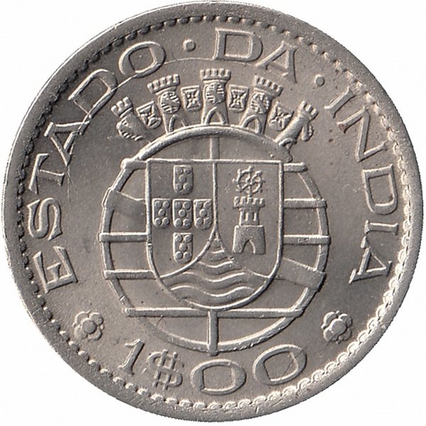 Индия (португальская) 1 эскудо 1959 год (aUNC)